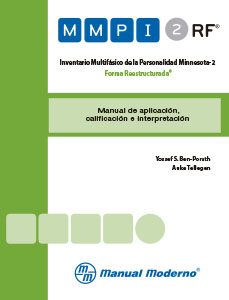 MMPI-2-F,Inventario Multifásico de la Personalidad Minnesota-2 Forma Reestructurada®